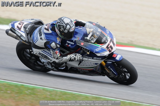 2010-06-26 Misano 1389 Rio - Superbike - Qualifyng Practice - Lorenzo Lanzi - Ducati 1098R